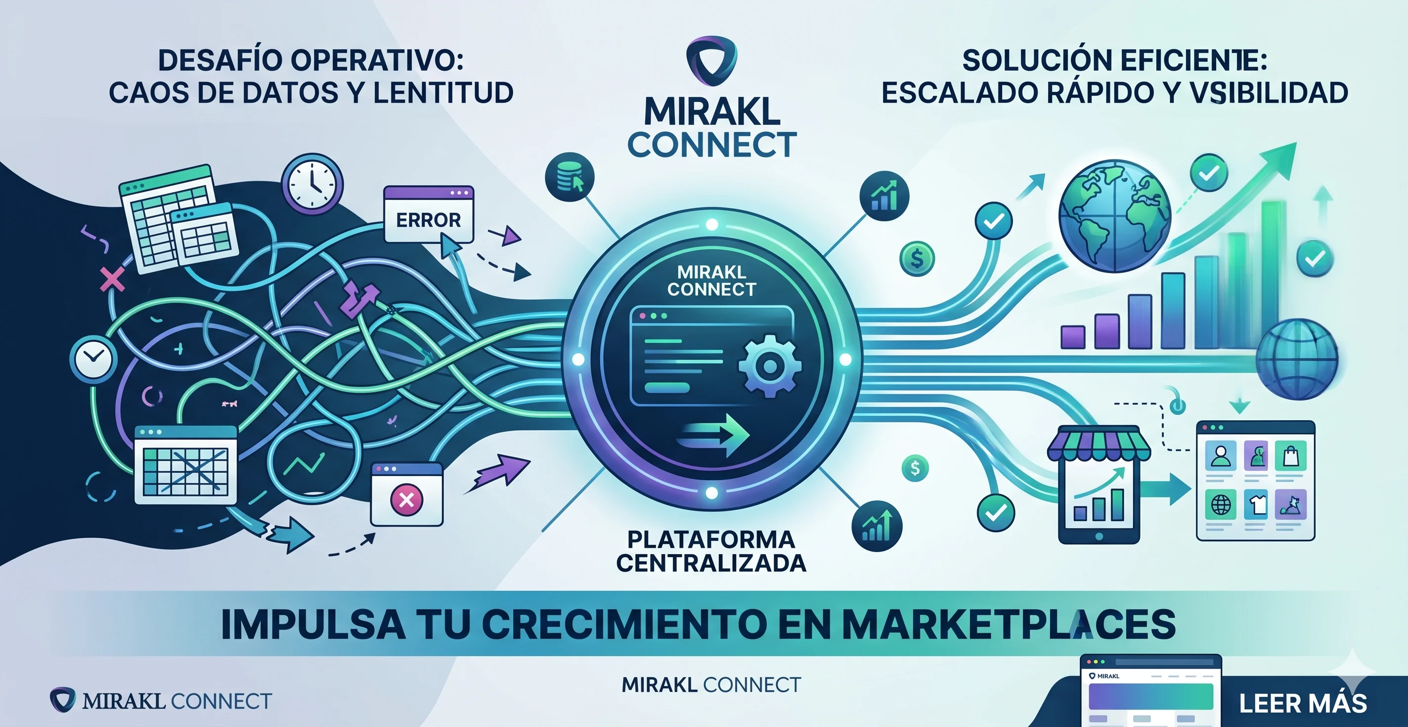 Vender en múltiples Marketplaces es una mina de oro... hasta que te toca gestionar los catálogos a mano. 😵‍💫